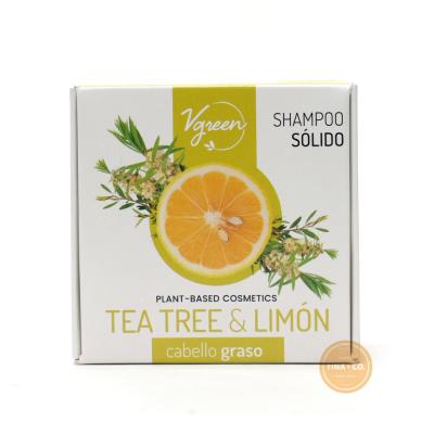 Vgreen Shampoo Sólido Tea Tree & Limón Cabello Graso - 60gr