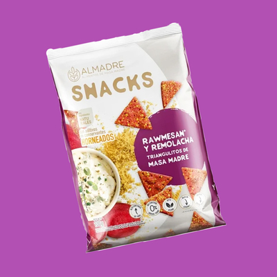 Almadre Snacks Rawmesan y Remolacha Triangulitos de Masa madre - 130gr