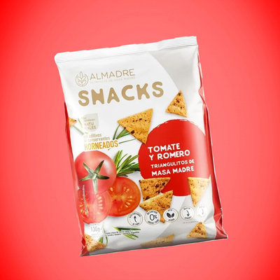 Almadre Snacks Tomate y Romero Triangulitos de Masa Madre - 130gr