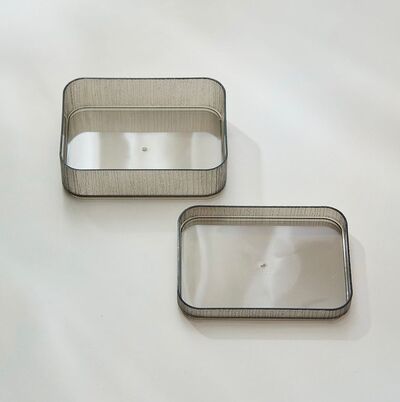 Caja de Almacenamiento Acrílico con Tapa Gris S