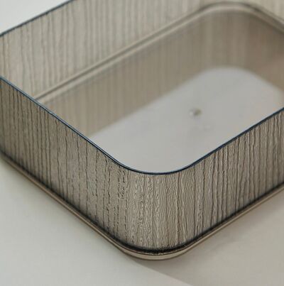 Caja de Almacenamiento Acrílico con Tapa Gris S