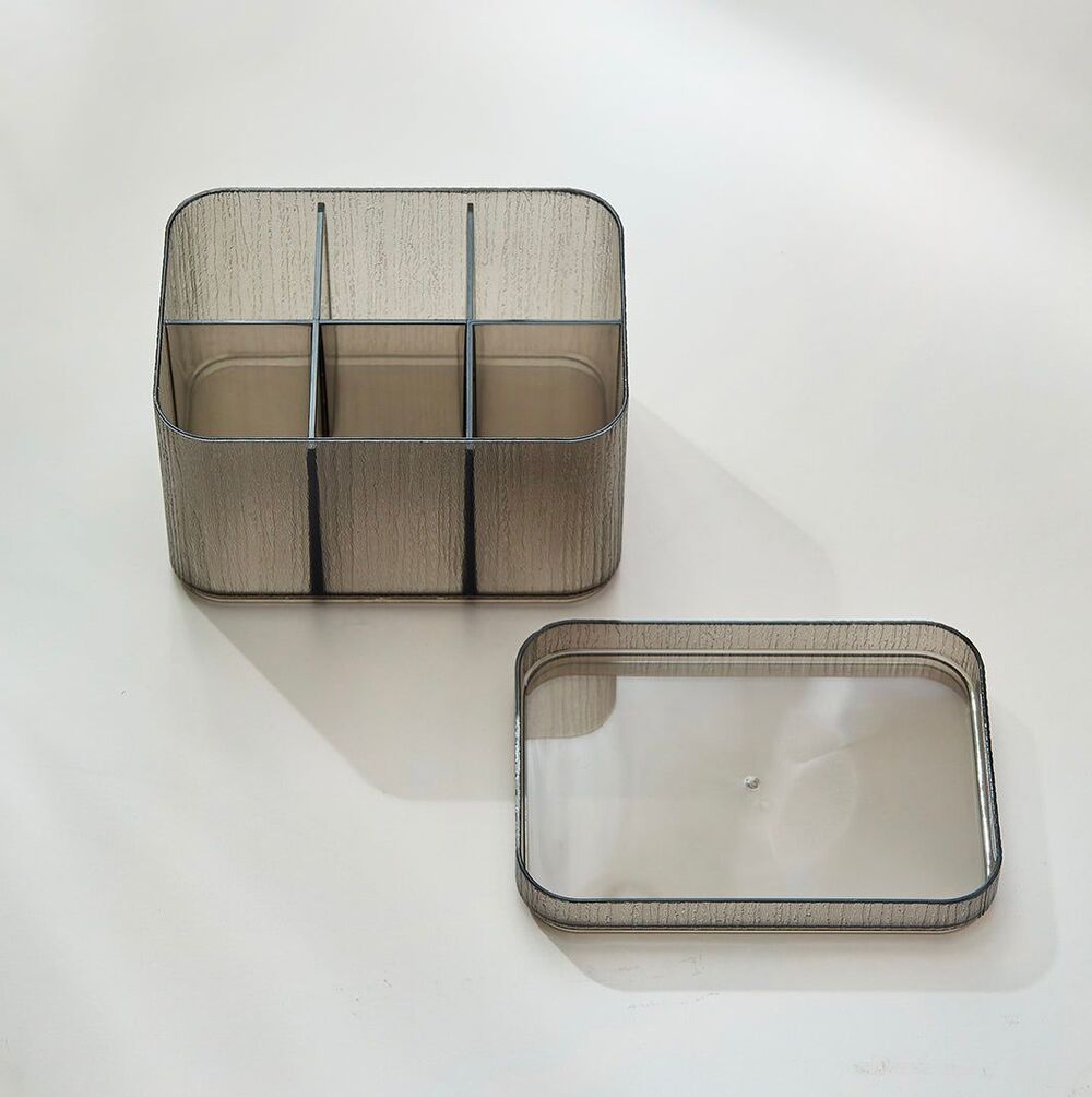 Caja de Almacenamiento Acrílico con Tapa c/ Divisiones