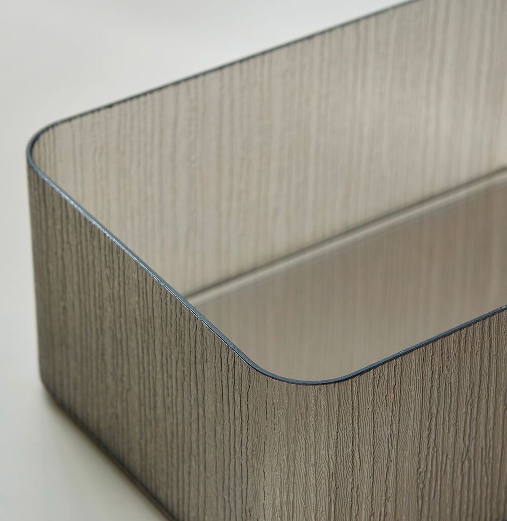 Caja de Almacenamiento Acrílico con Tapa Gris M