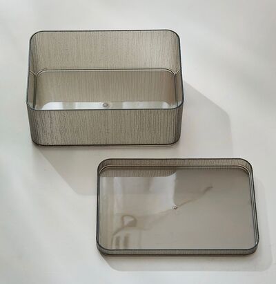 Caja de Almacenamiento Acrílico con Tapa Gris M
