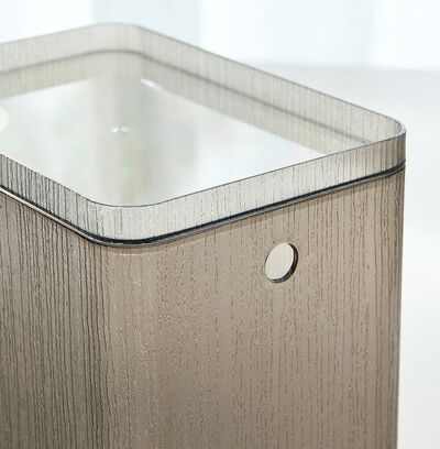 Caja de Almacenamiento Acrílico con Tapa Gris L