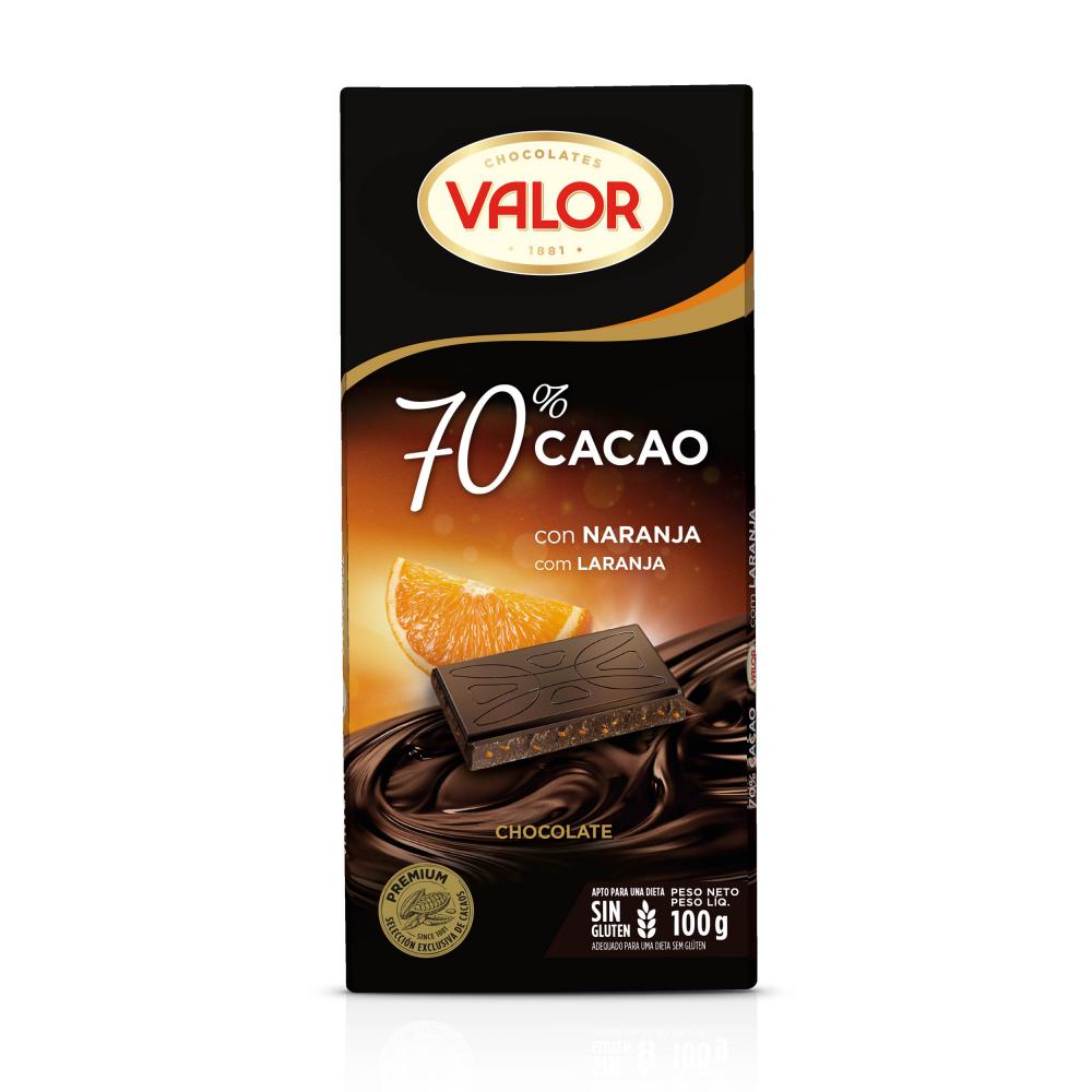 Valor 70% Cacao con Naranja - 100gr