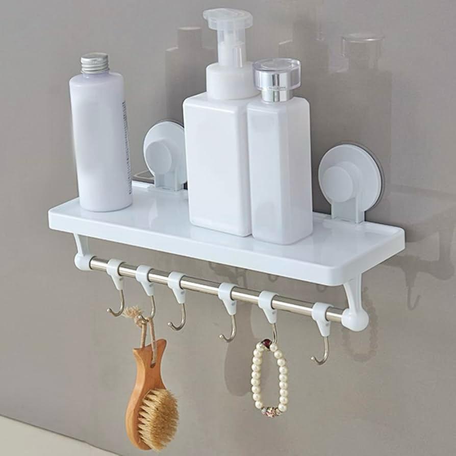 Estante con Toallero y Ganchos Bathlux