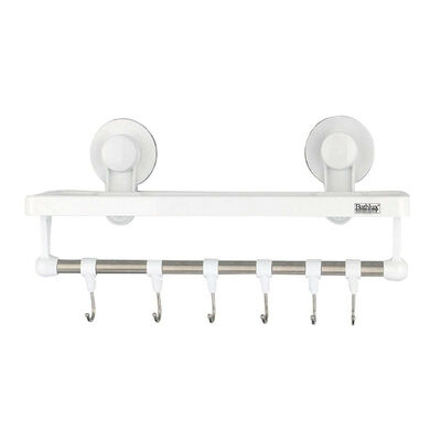 Estante con Toallero y Ganchos Bathlux