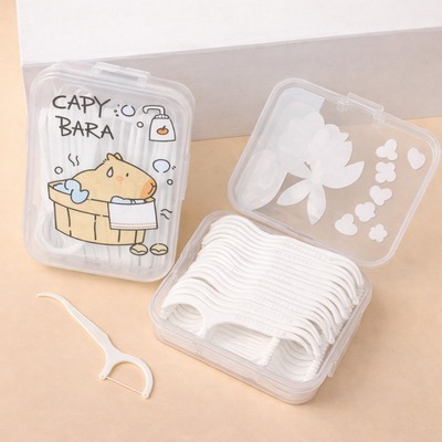 Caja x 50 Hilo Dental Capybara Baño