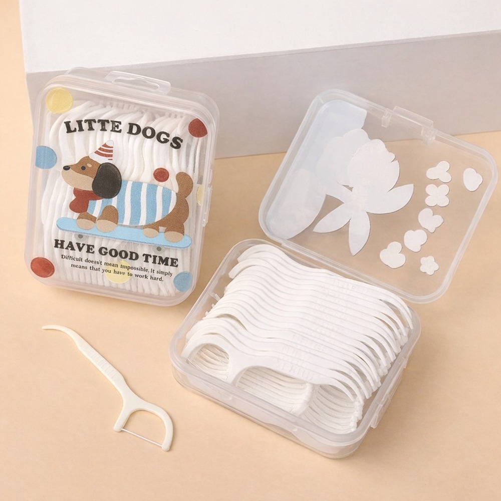 Caja x50 Hilo Dental Perro Salchicha Fiesta