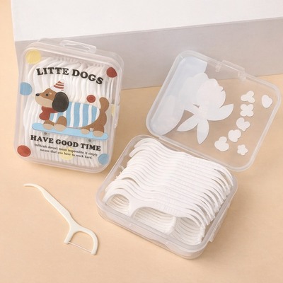 Caja x50 Hilo Dental Perro Salchicha Fiesta