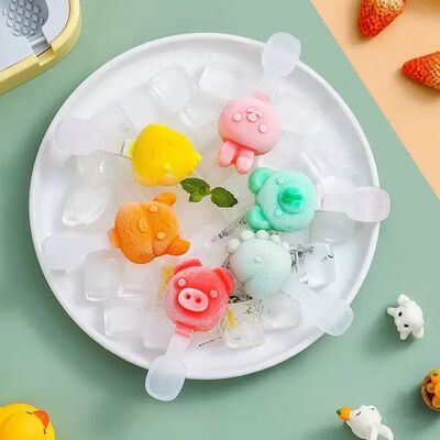 Molde de Helados de Silicona Dibujos Animados - 6 paletas Verde