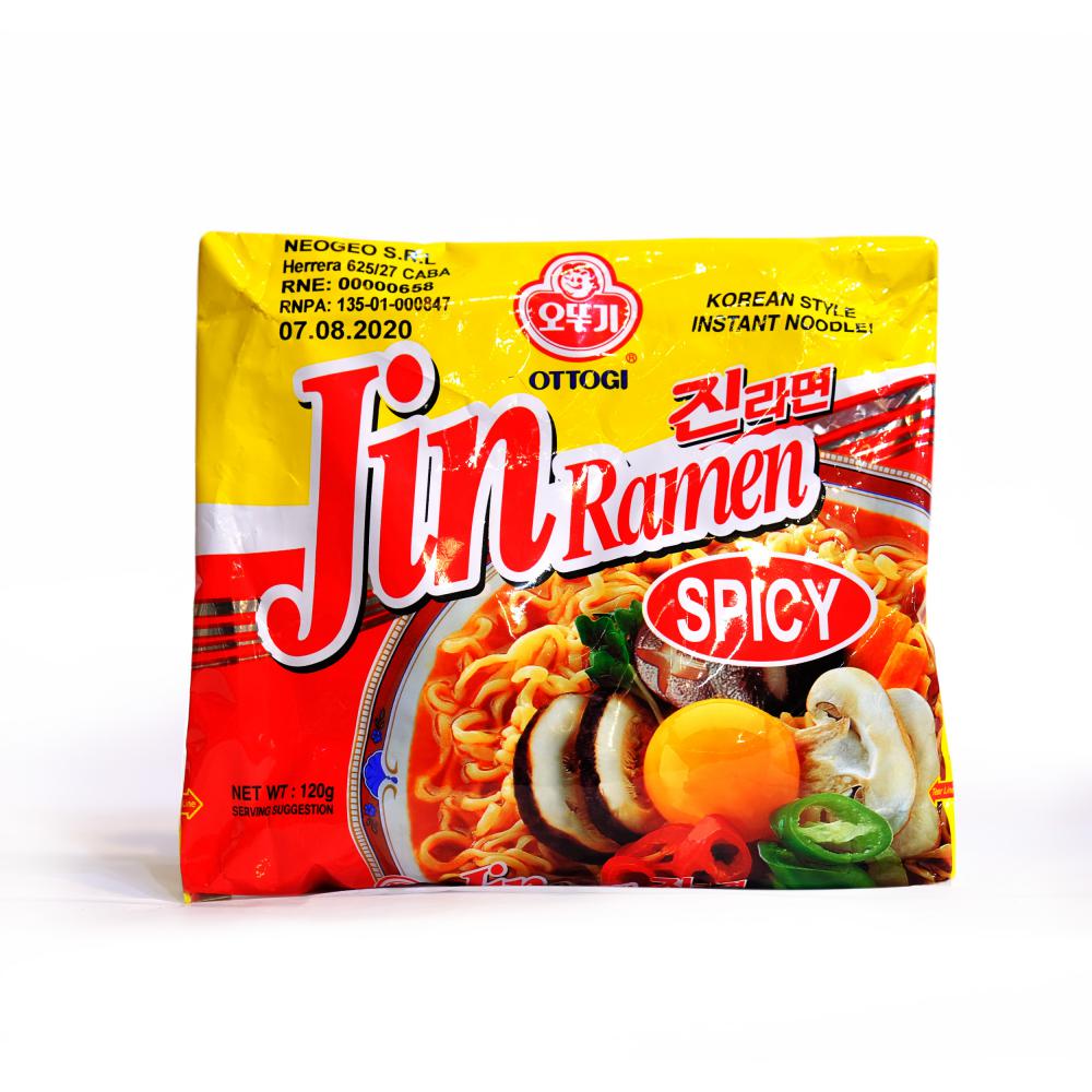 Ottogi Jin Ramen Spicy Korean Style Instant Noodle - 120gr
