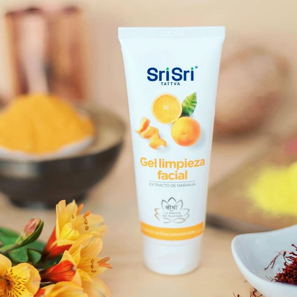 Sri Sri Tattva Gel de Limpieza Fácial  con Extracto de Naranja - 100ml