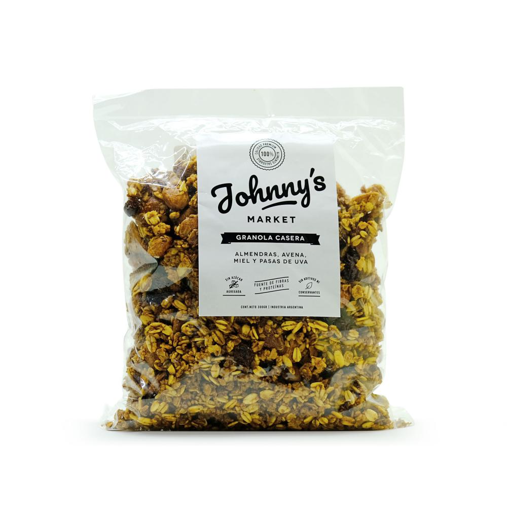 Johnny's Market Granola Casera con Almendras, Avena, Miel y Pasas de Uva 