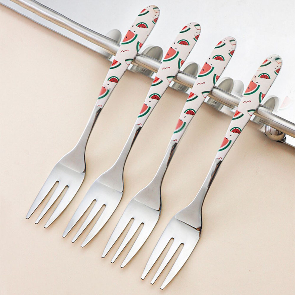 Tenedores Diseño Fruta Tropical/Sandia x4Unidades + Packaging