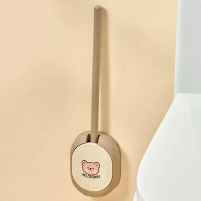 Cepillo Limpia Inodoro de Pared Helid Fanda Marrón