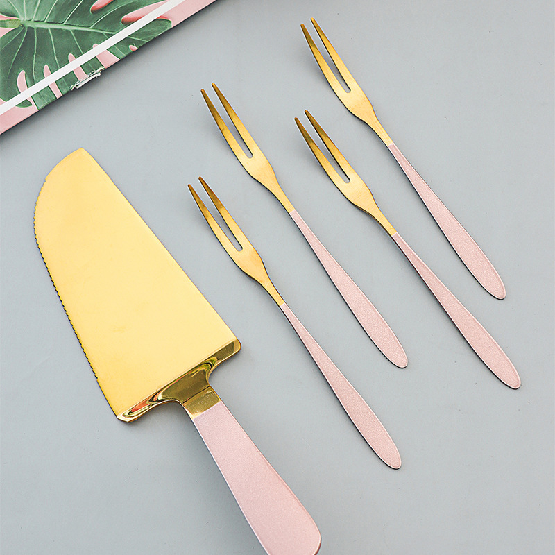 Set espatula para Servir + 4 Tenedores 