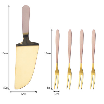 Set espatula para Servir + 4 Tenedores 