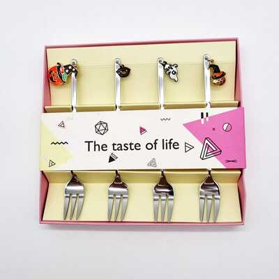 Tenedores Plateados Halloween - 4 unidades