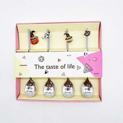 Cucharitas Plateadas Halloween x4unidades