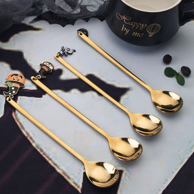 Cucharitas Doradas Halloween x4 unidades