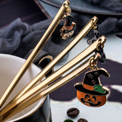 Cucharitas Doradas Halloween x4 unidades