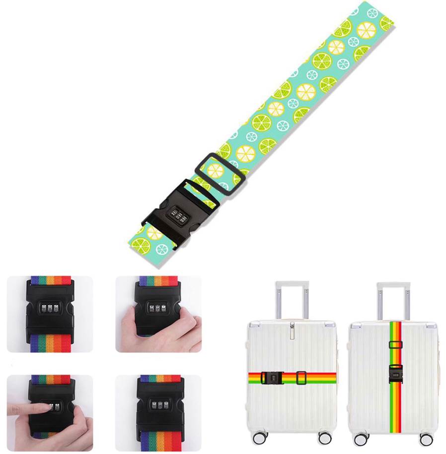 Correa para Equipaje con Clave de 3 Dígitos limón
