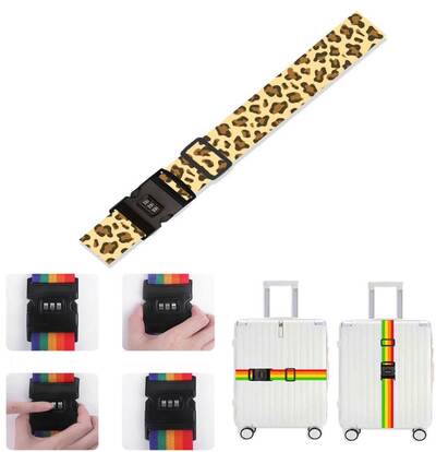 Correa para Equipaje con Clave de 3 Dígitos leopard