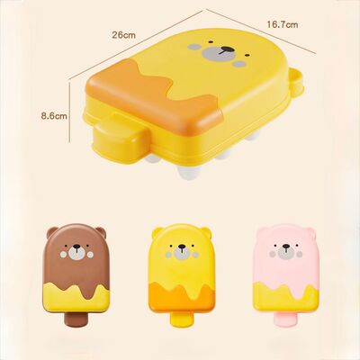 Molde para Helado Paleta de Oso Ice Case x10 Cubitos Marrón