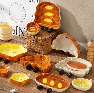 Plato de Cerámica Diseño Puff Pastry - 17.6*17.5cm