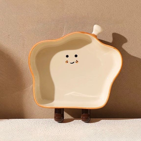 Plato de Cerámica Diseño Toast - 18.5*17.4*3.6 cm