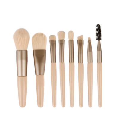 Set de Brochas para Maquillaje Rosa - 8u