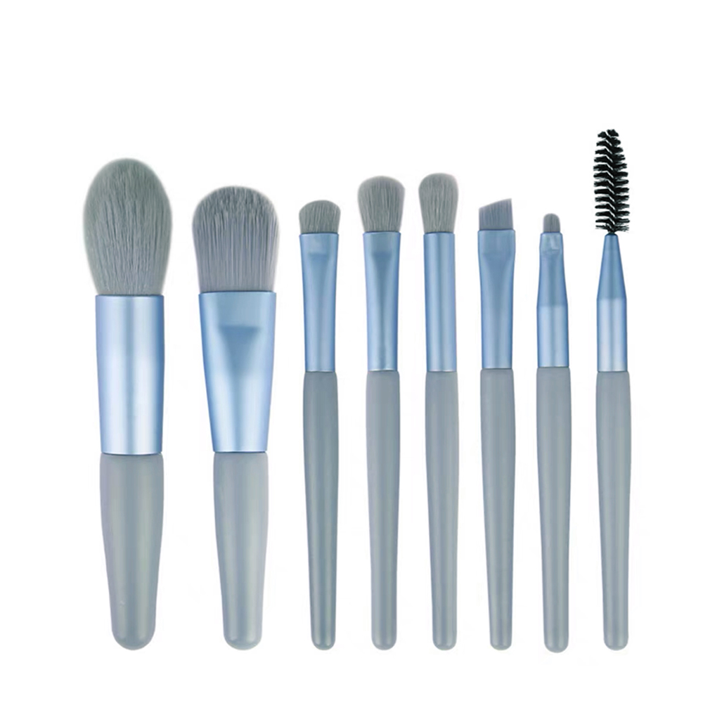 Set de Brochas para Maquillaje Azul - 8u