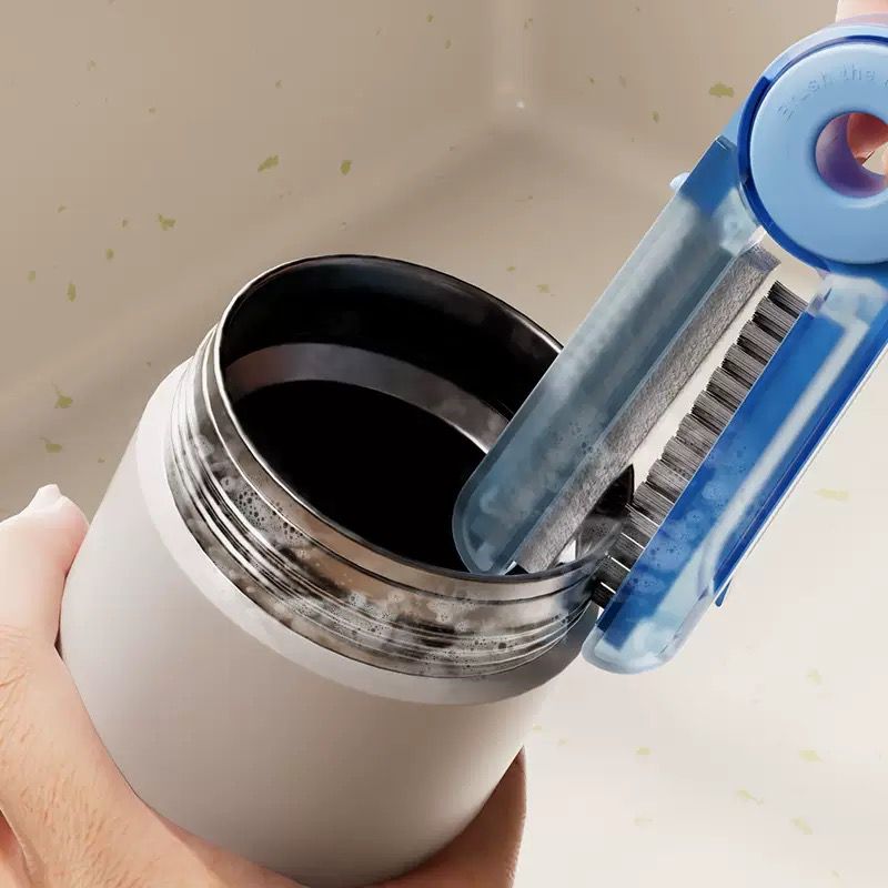 Cepillo Limpiador de Termos/Taza 4 en 1 Azul
