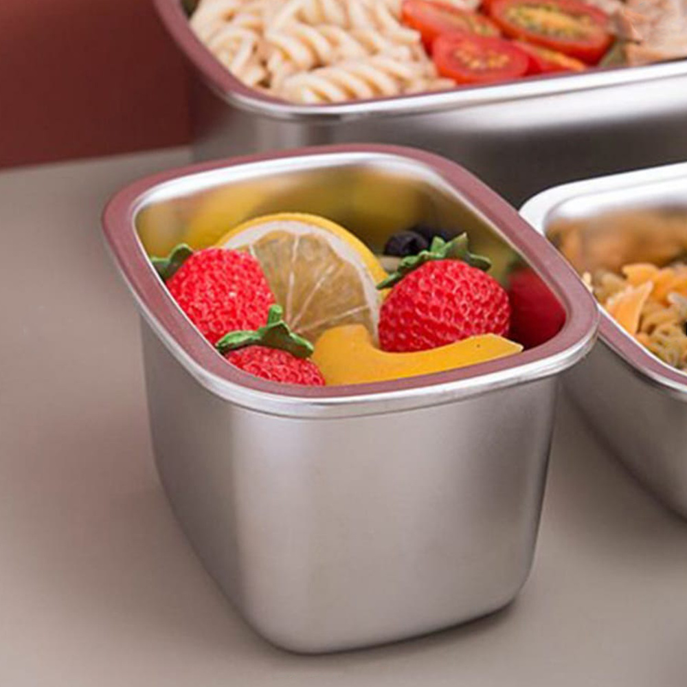 Contenedor de Acero Inoxidable con Tapa 550ml