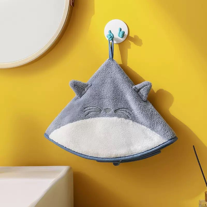 Toalla Para Manos Triangular Gatito Azul