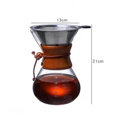 Cafetera de Vidrio Borosilicato con Filtro de Acero Inoxidable - 800ml