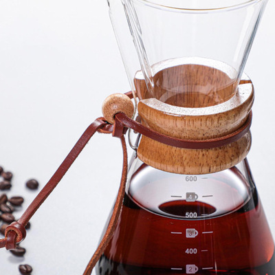 Cafetera de Vidrio Borosilicato con Filtro de Acero Inoxidable - 600ml