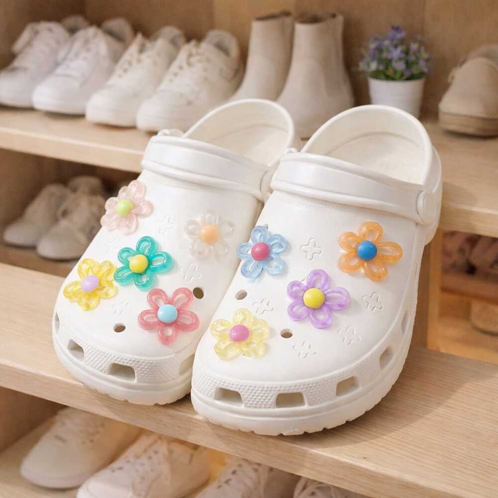Pines Para Crocs Modelo Flores