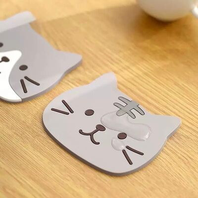 Posa Vasos de Silicona Gatito Miaw x4 Surtido