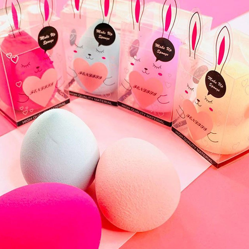 Beauty Blender Conejito Turqueza con Base - 1u