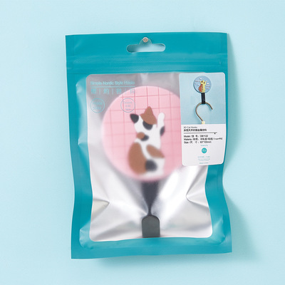 Gancho de Metal Colgante con Adhesivo Diseño Gatitos 3D