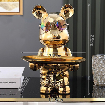 BB. Bear Decorativo Gold + Lentes de Regalo - Bandej