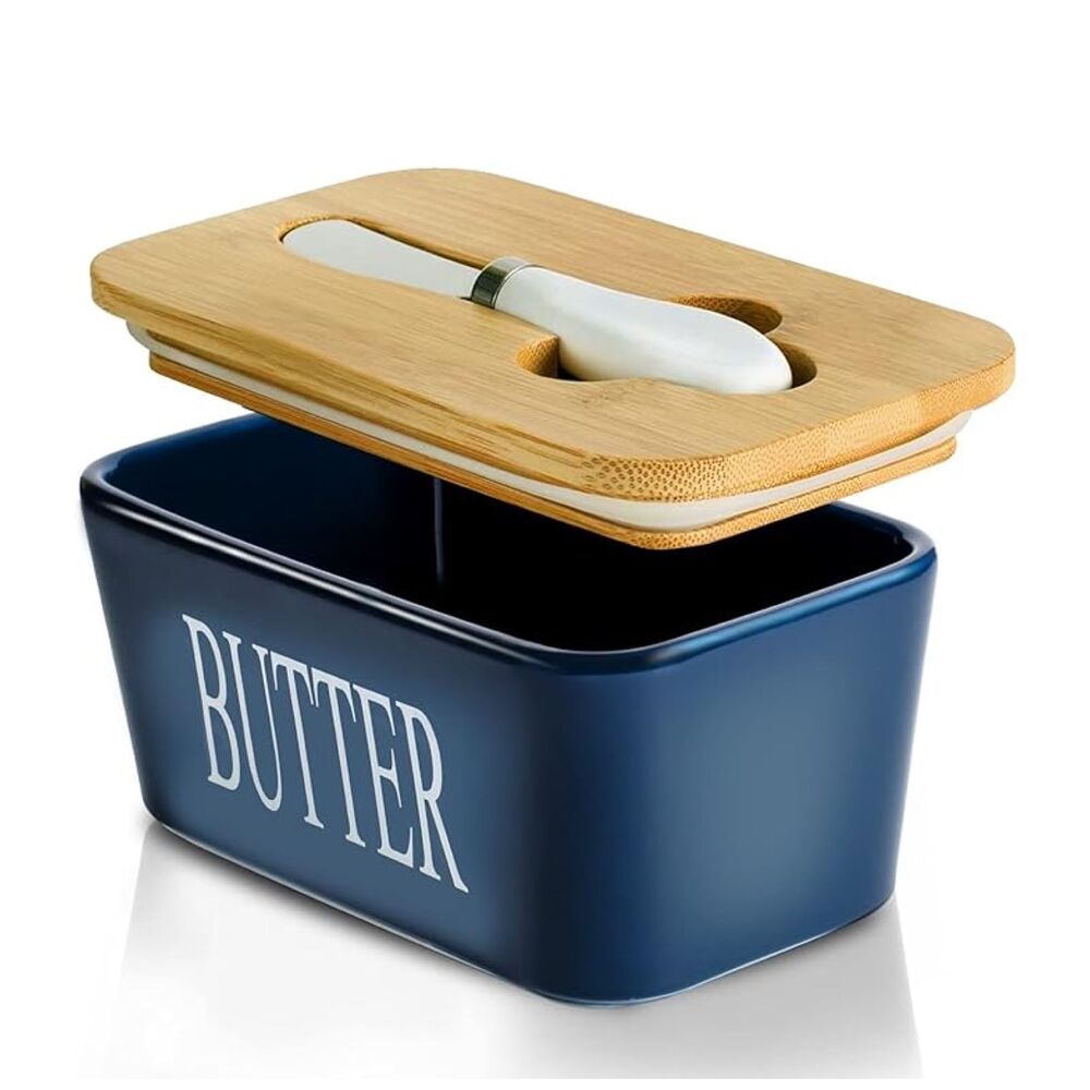 Mantequera de Cerámica + Cuchillo Untador 600ml