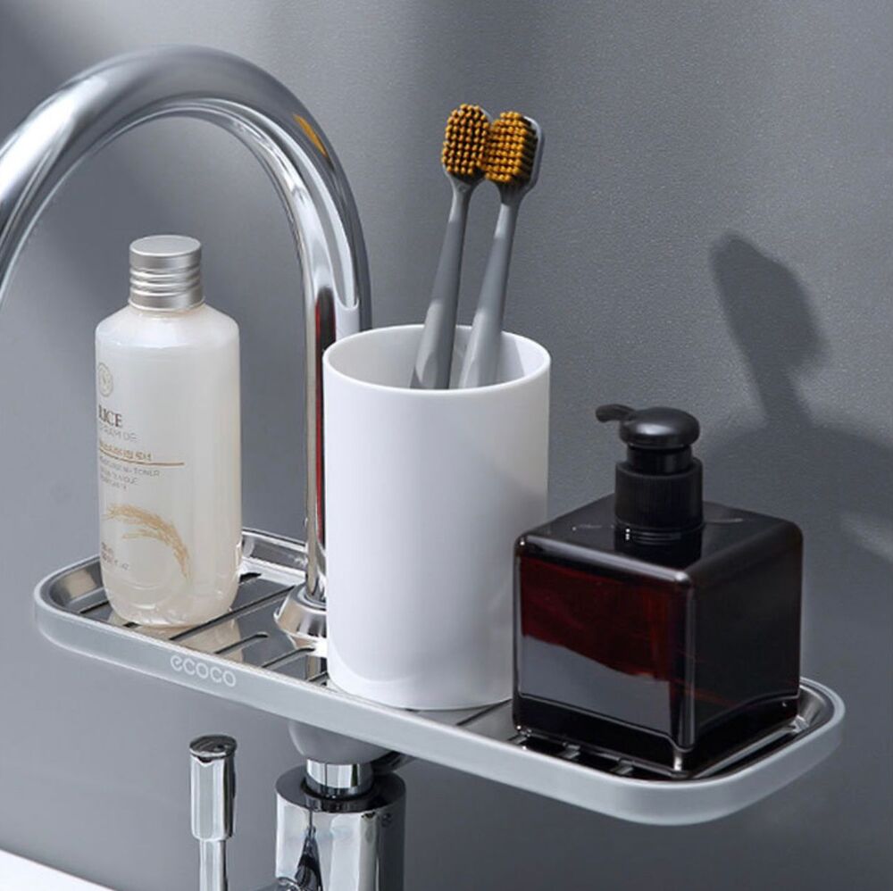 Estante de Bacha con Rejilla Línea Ecoco Largo Gris