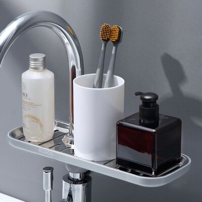 Estante de Bacha con Rejilla Línea Ecoco Largo Gris