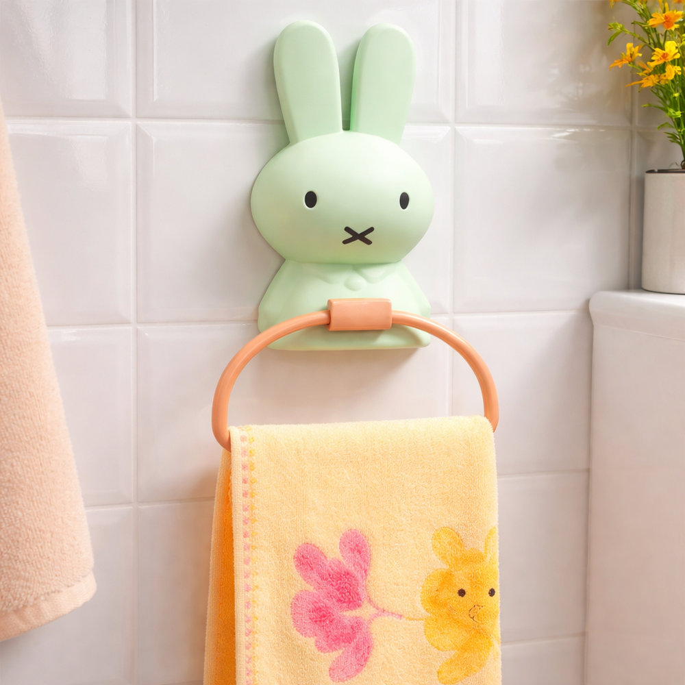 Toallero Cute Conejo Verde