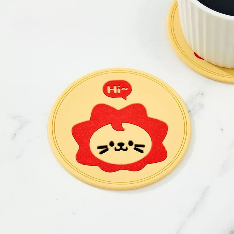 Set x 4 Posas Vasos de Silicona con Exhibidor Leon