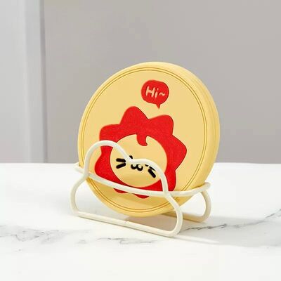 Set x 4 Posas Vasos de Silicona con Exhibidor Leon